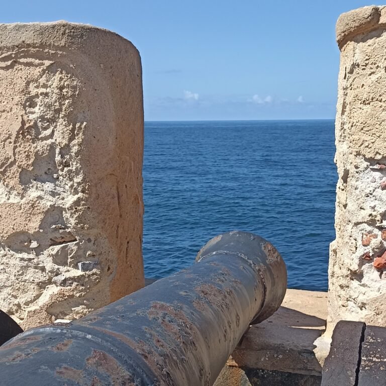 Person sitting on a cliff overlooking the deep blue ocean in Cascais.