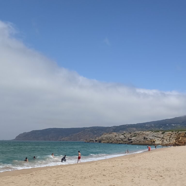 Walkers enjoying a wild Atlantic beach during the Atlantic Wild Hike.
