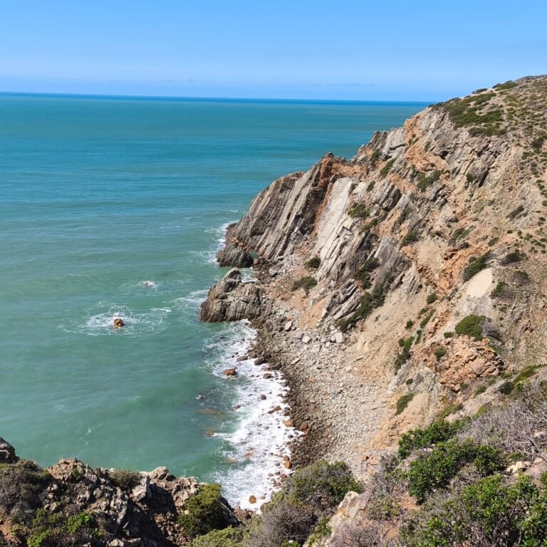 Panoramic ocean view with dramatic cliffs on the Atlantic Wild Hike.