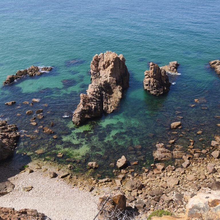 Scenic coastal cliffs along the Atlantic Wild Hike near Praia do Guincho.